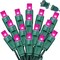 Pink Christmas String Lights, 50 LED 25 Feet ,Waterproof Pink Lights for Indoor